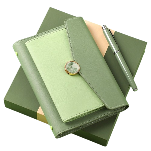 Premium PU Leather Hardcover Diary Journal Planner Notebook Gift Set with Pen and Elegant Gift Box for Woman - J’adore Mi