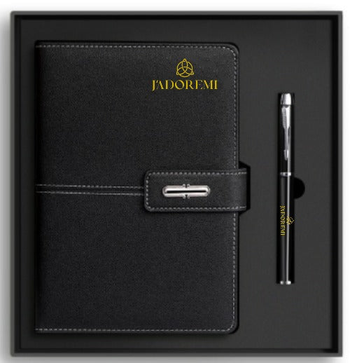 Premium PU Leather Hardcover Diary Journal Planner Notebook Gift Set with Pen and Elegant Gift Box for Men - J’adore Mi