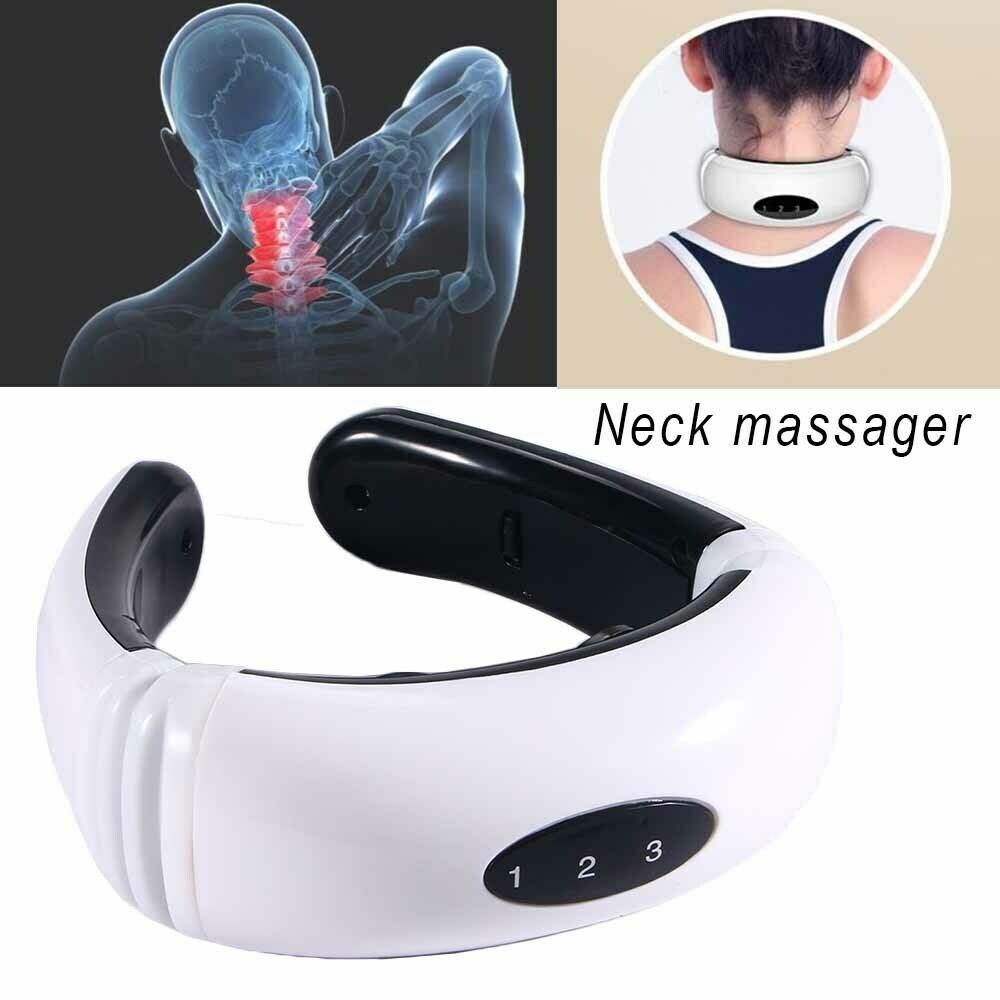 Electric Tens Unit Pulse Neck Massager Magnetic Pulse Therapy Vertebra Relax - J’adore Mi